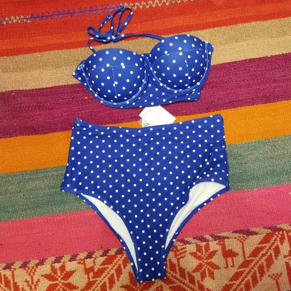 🔵NWT🔵 CUPSHE retro bathing suit. - Picture 1 of 4